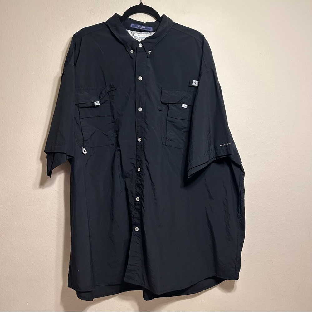 Columbia PFG Bahama II Men's Black Short Sleeve Shirt Size 4XT